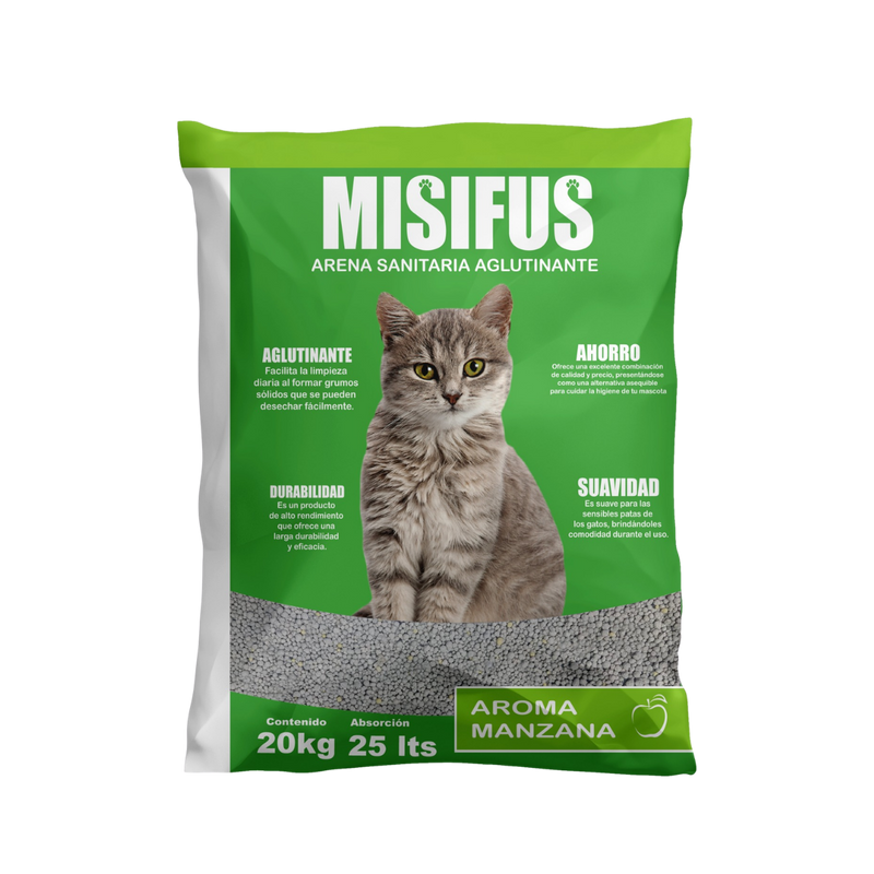 Arena para Gatos Misifus 20 kg (Saco)