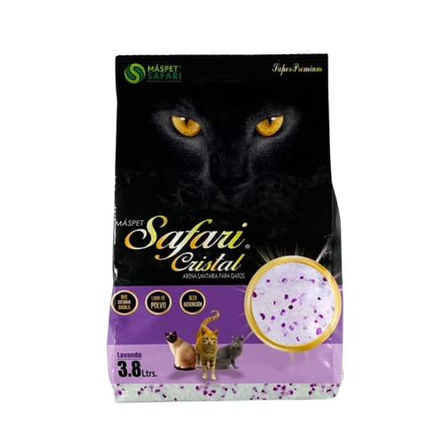 Arena para Gatos Safari Cristal (Caja 8 Bolsas 3.8 lt)